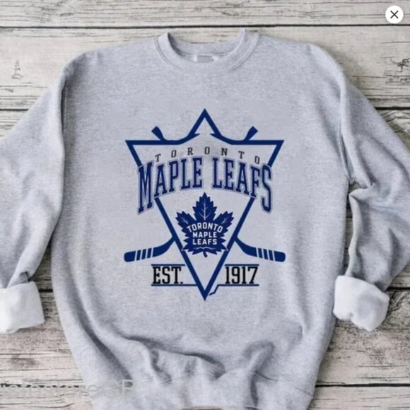 Toronto Maple Leafs Sweatshirt, Maple Leafs Ice Hockey 1917 Sweater Shirt - Picture 1 of 3